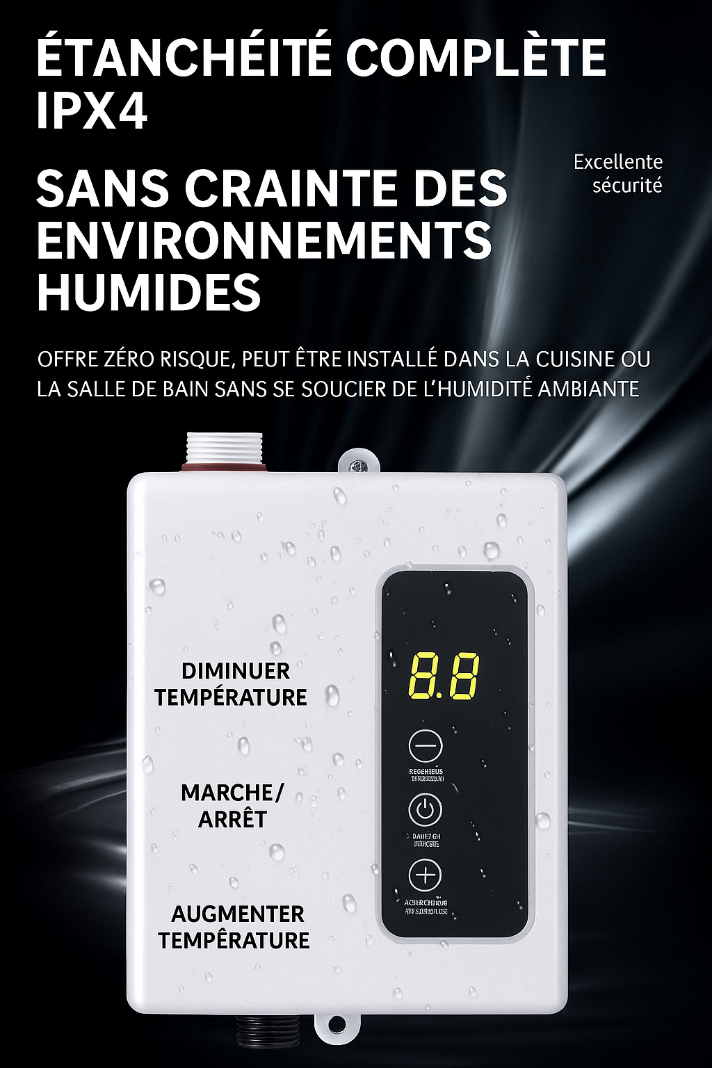 Chauffe-eau instantané – Eau chaude en 3 secondes au Burkina Faso