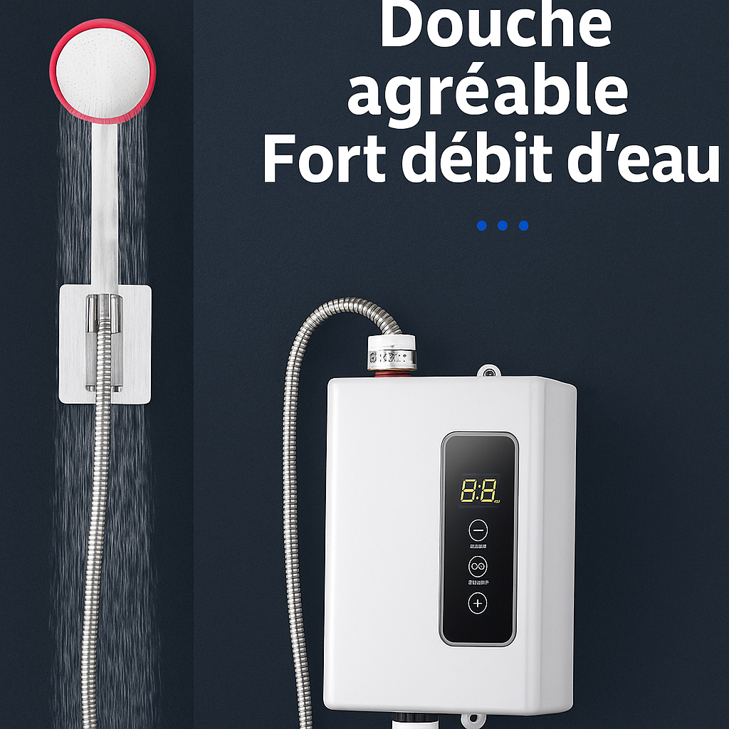 Chauffe-eau instantané – Eau chaude en 3 secondes au Burkina Faso